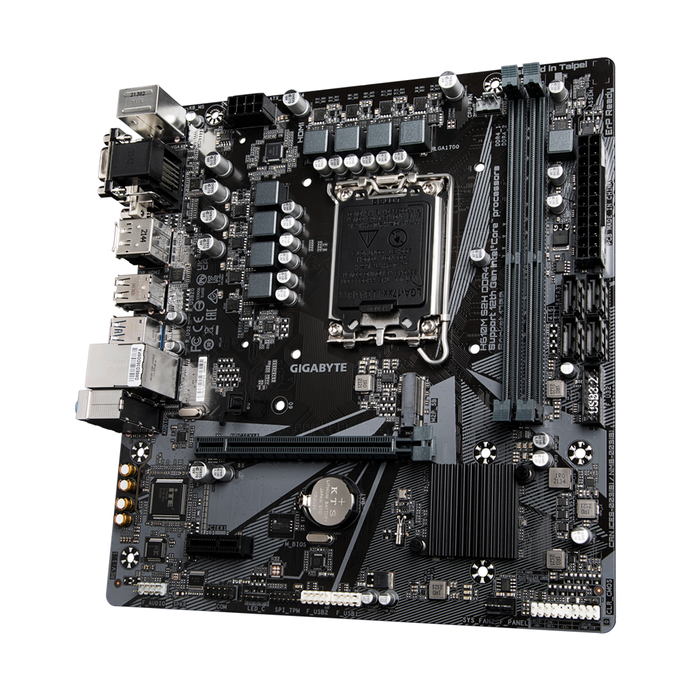 GIGABYTE H610M S2H DDR4 (rev 1.1) MICRO ATX Motherboard - Black