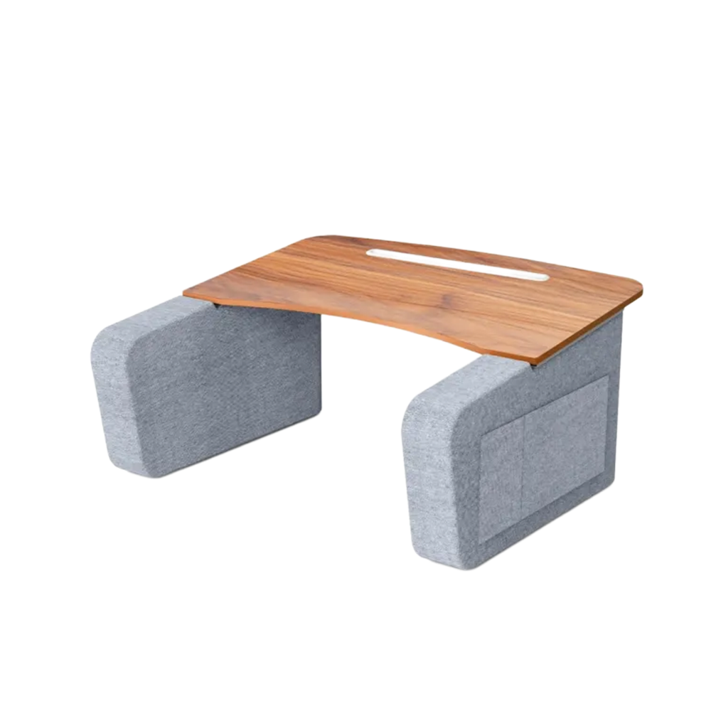 Gamvity Lap Desk Fs-22 - Blue + Hickory Wood
