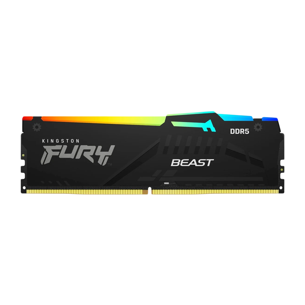 Kingston Fury Beast RGB 64GB (2x32GB) DDR5 5200MT/s CL40 Desktop Memory Kit - Black