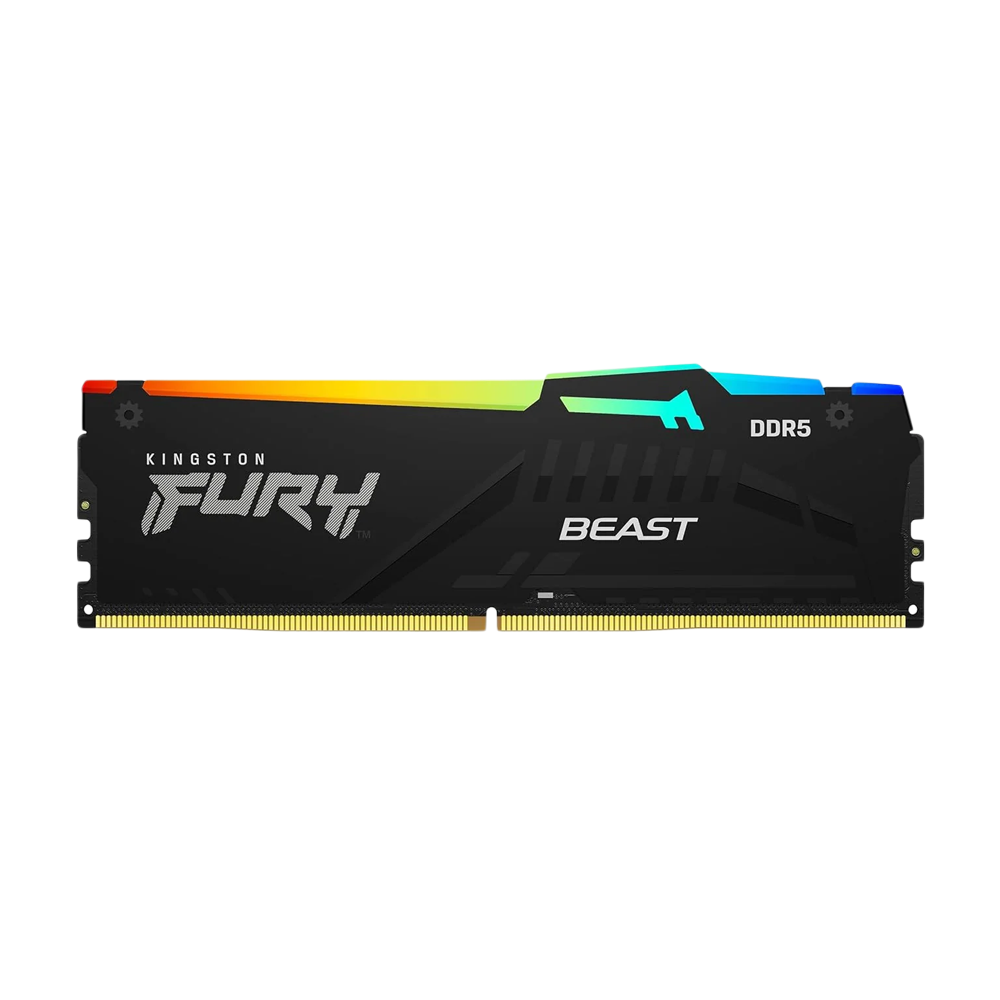 Kingston Technology Fury Beast RGB 16GB 5600MT/s DDR5 CL40 DIMM Desktop Memory Single Module