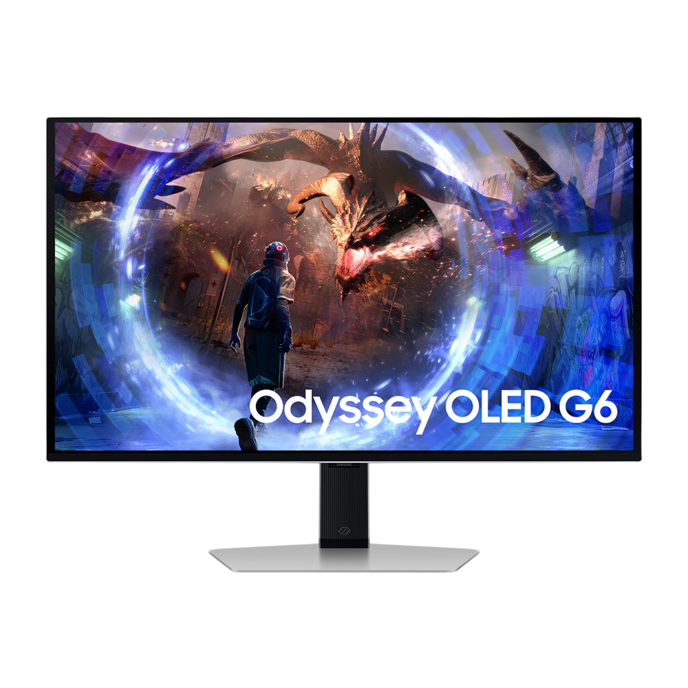 SAMSUNG Odyssey OLED G6 G60SD - 27 Inch QHD 360Hz Gaming Monitor - Silver
