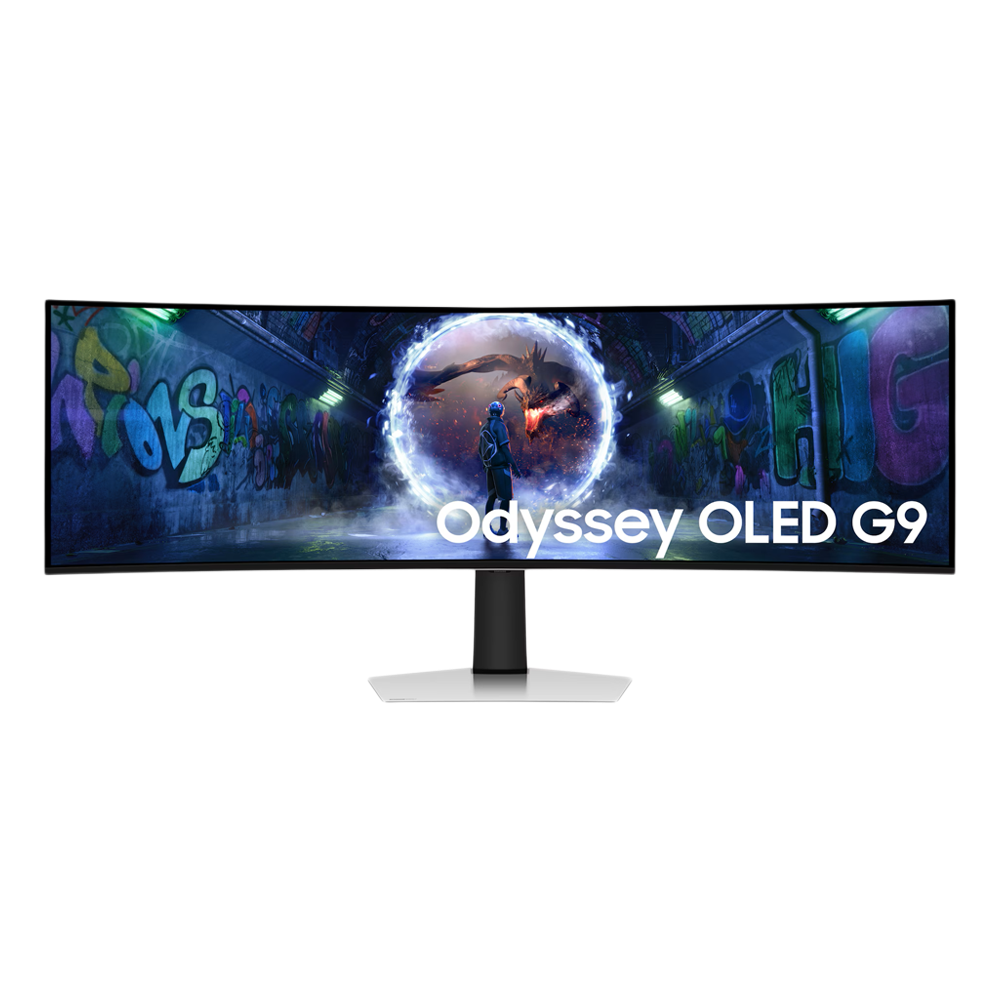 SAMSUNG ODYSSEY G932 - 49 Inch 2K 240Hz Dual QHD 0.03ms HDMI 2.1 Curved OLED Gaming Monitor - Silver