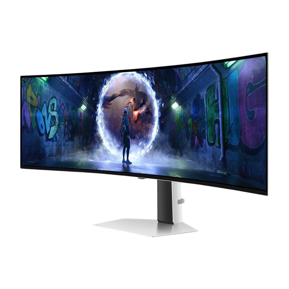 SAMSUNG ODYSSEY G932 - 49 Inch 2K 240Hz Dual QHD 0.03ms HDMI 2.1 Curved OLED Gaming Monitor - Silver