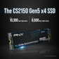 PNY SSD CS2150 M.2 2280 PCIe GEN5X4 NVMe SSD (R:10,200 MB/s W:8,300 MB/s) - 1TB