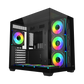 FSP M341 With 7 ARGB Fans Mid Tower Case - Black