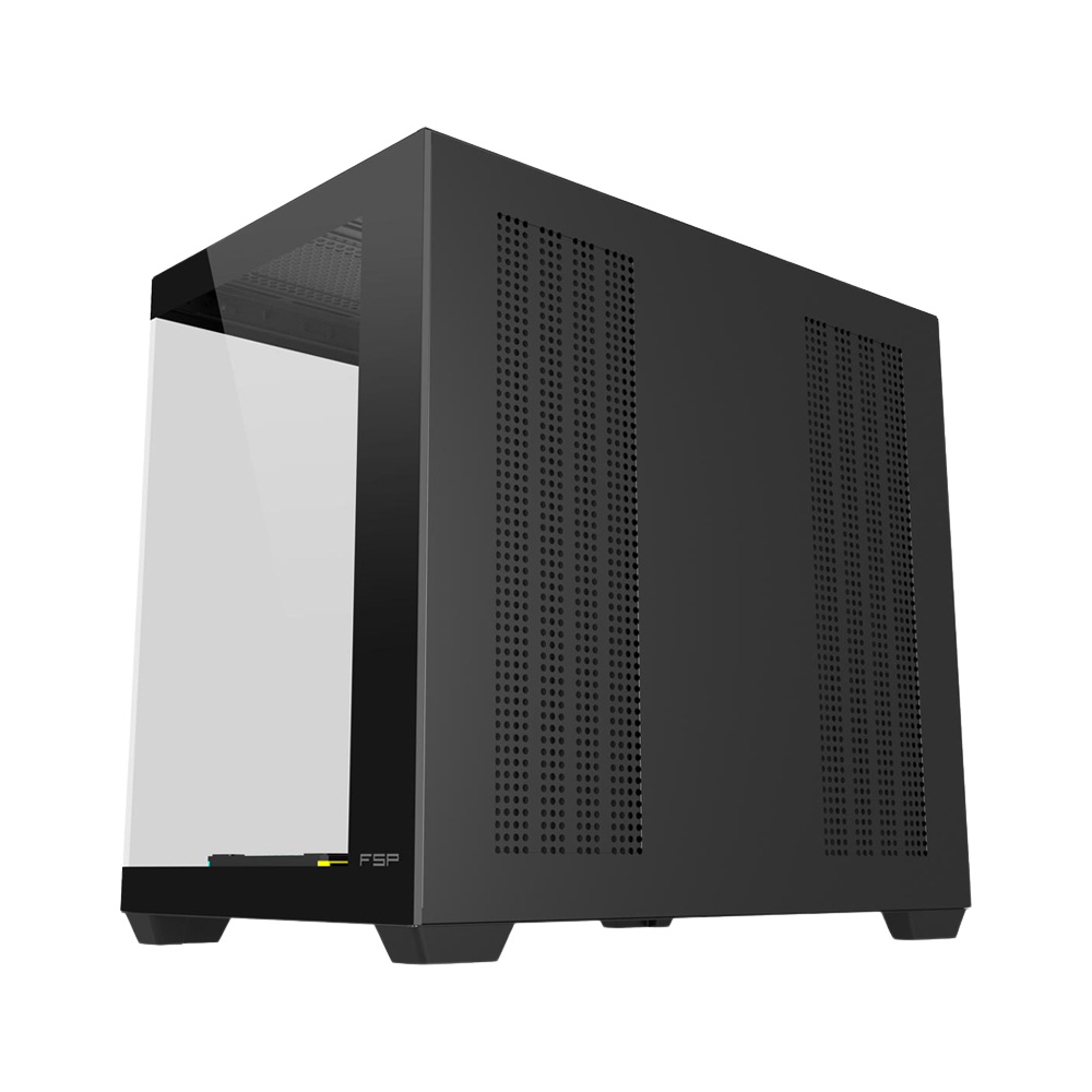FSP M341 With 7 ARGB Fans Mid Tower Case - Black