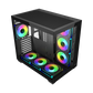FSP M341 With 7 ARGB Fans Mid Tower Case - Black