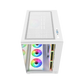 FSP M341 With 7 ARGB Fans Mid Tower Case - White