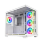 FSP M341 With 7 ARGB Fans Mid Tower Case - White