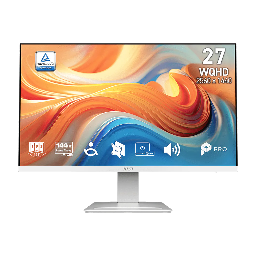 MSI PRO MP273QW 27 Inch 144Hz WQHD 1ms IPS Business  Monitor - White