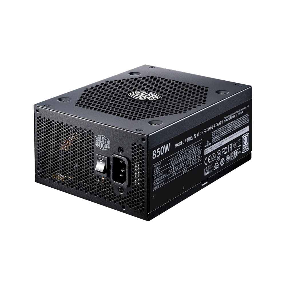 COOLER MASTER V850 850W 80 Plus Platinum Power Supply - Black