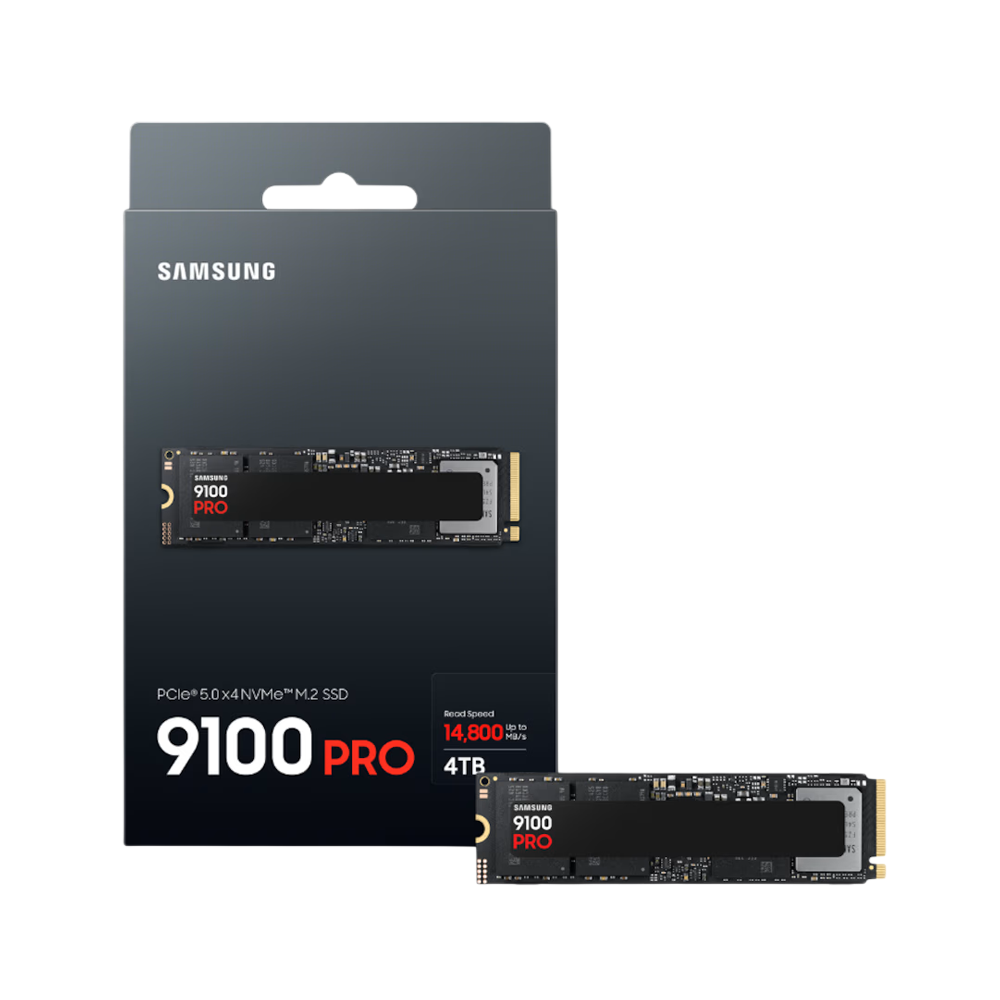SAMSUNG 9100 PRO M.2 2280 PCIe GEN5X4 NVMe SSD (R:14,800 MB/s W:13,400 MB/s) - 4TB