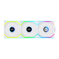 Lian Li UNI FAN SL Wireless LCD 120 Reverse Blade 120mm 3 Pack Case Fans - White