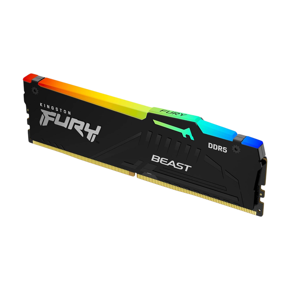 KINGSTON FURY BEAST RGB 16GB DDR5 6000MT/s CL36 Memory - Black