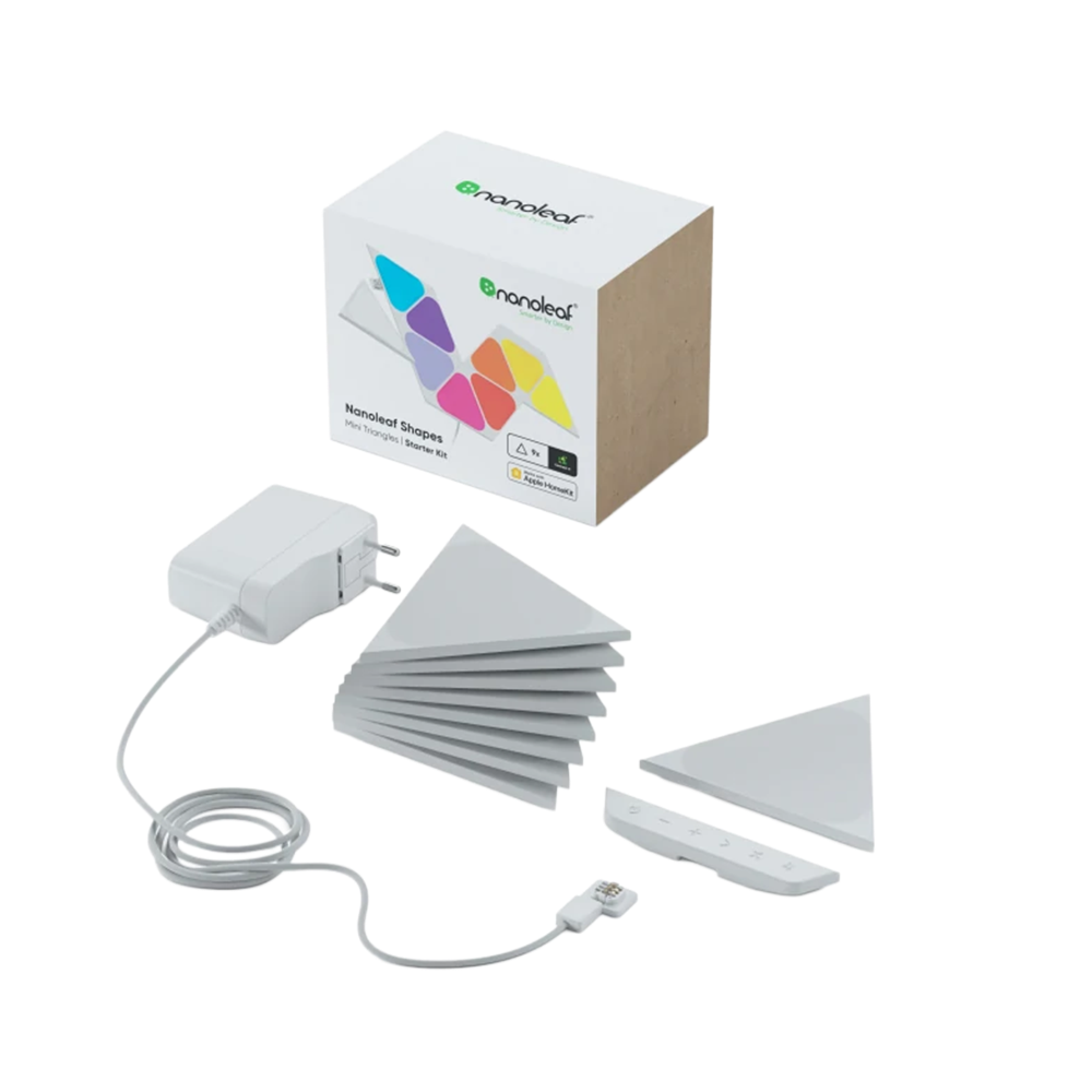 Nanoleaf Shapes Triangle Mini Stater Kit 9 Pack EU/UK - White