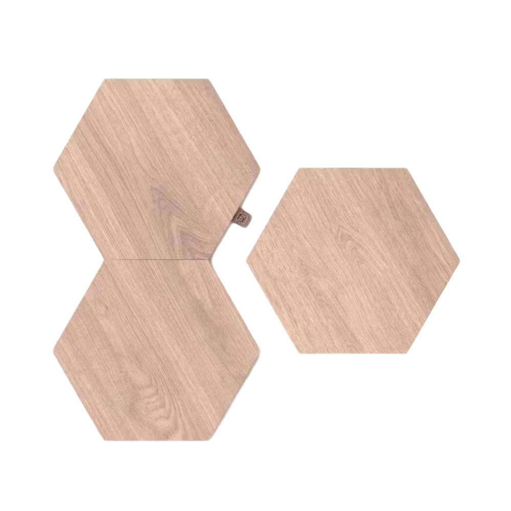 Nanoleaf Hexagons Elements Birchwood Global Panels Only 3 Pack Expansion