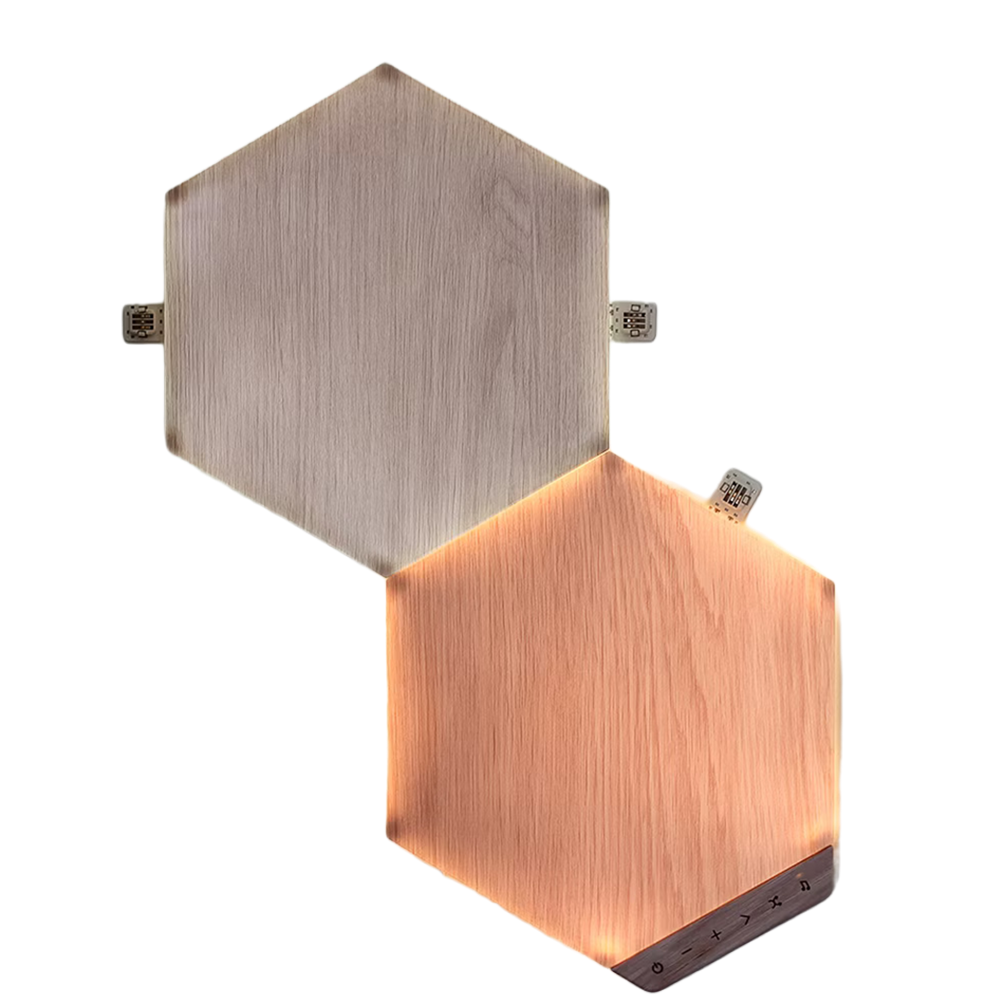 Nanoleaf Hexagons Elements Birchwood Global Panels Only 3 Pack Expansion