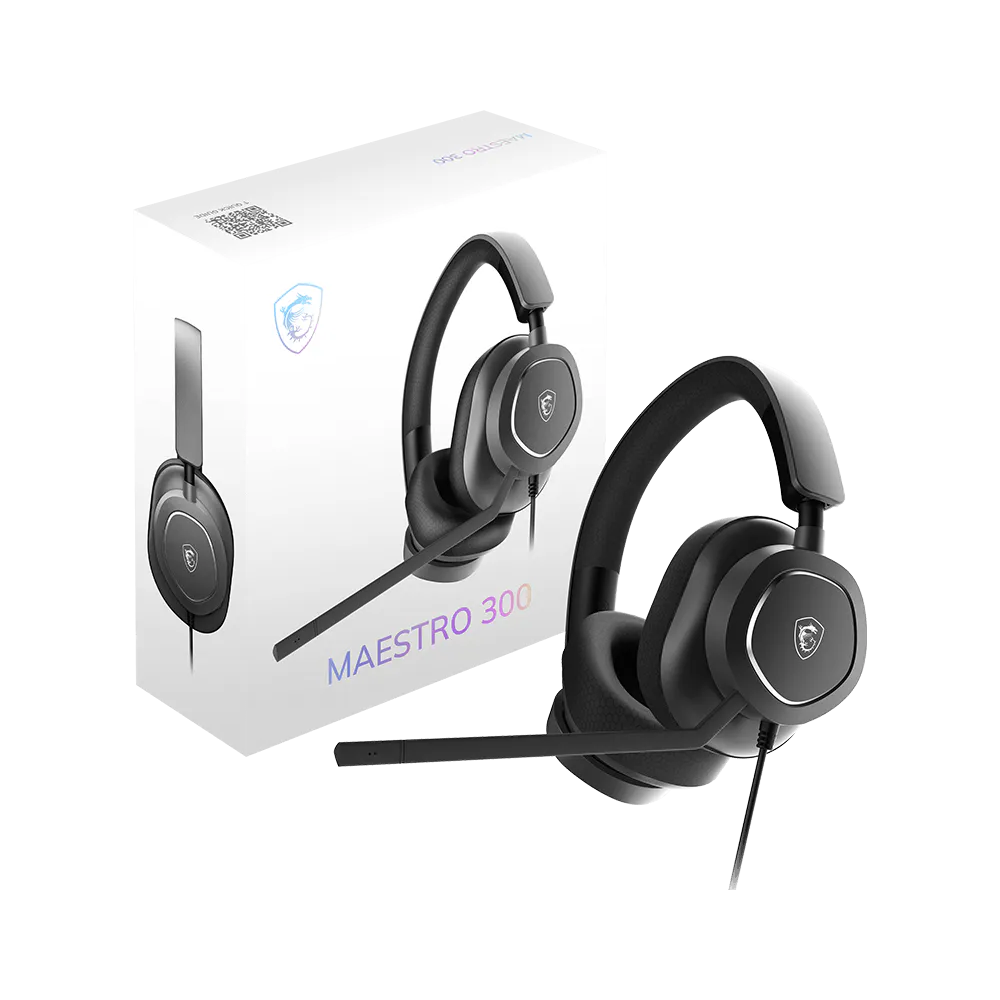 MSI MAESTRO 300 Wired Gaming Headset - Black