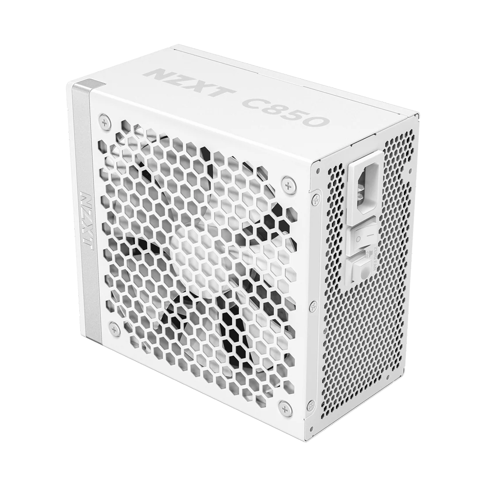 NZXT C850 850W ATX 3.1 80 Plus Gold Fully Modular Low Noise Power Supply - White