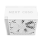 NZXT C850 850W ATX 3.1 80 Plus Gold Fully Modular Low Noise Power Supply - White