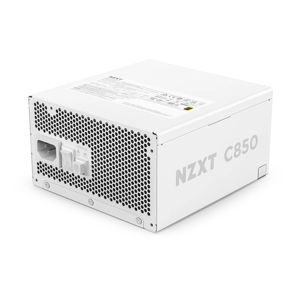 NZXT C850 850W ATX 3.1 80 Plus Gold Fully Modular Low Noise Power Supply - White