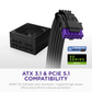 NZXT C850 850W Fully Modular Gold Core 80 PLUS ATX 3.1 Power Supply - Black