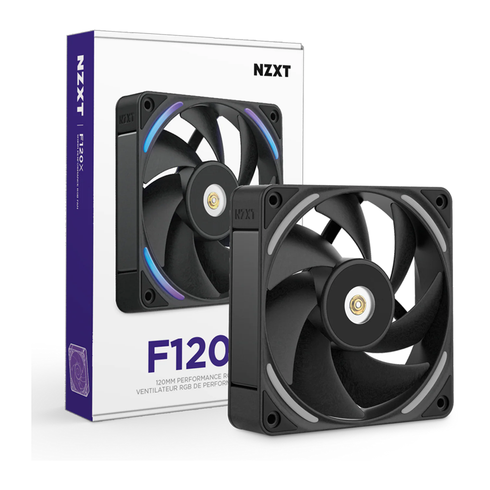 NZXT F120X 120mm Performance RGB Single Case Fan - Black