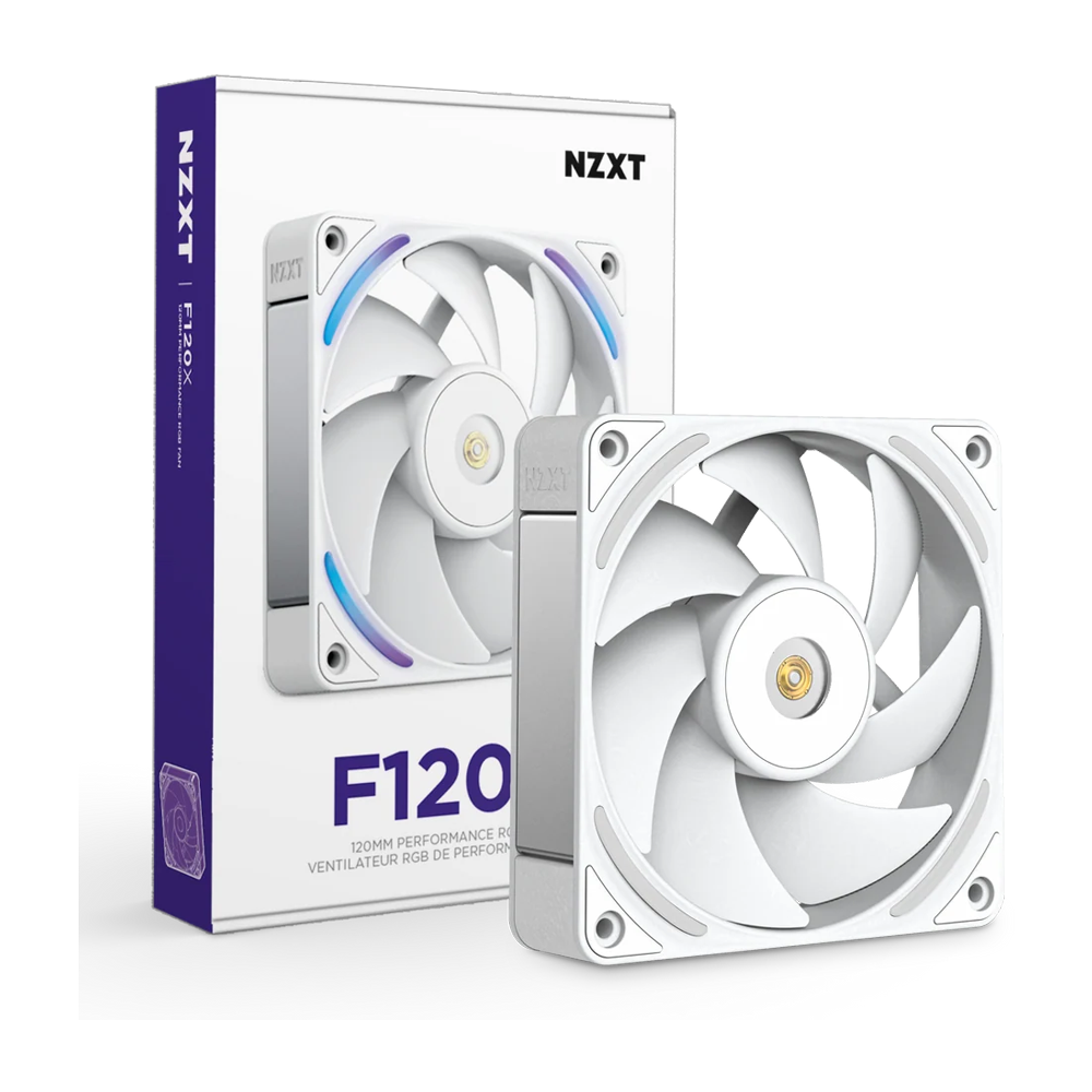 NZXT F120X 120mm Performance RGB Single Case Fan - White