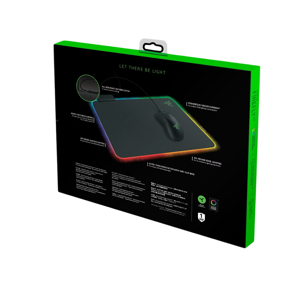 RAZER FIREFLY V2 Chroma RGB Hard Surface Gaming Mouse Pad - Black