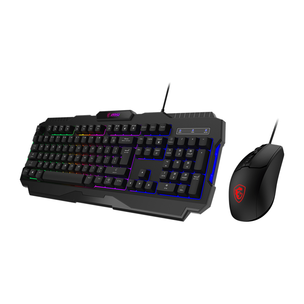 MSI FORGE GK100 COMBO Wired RGB Gaming Keyboard and Mouse - Black