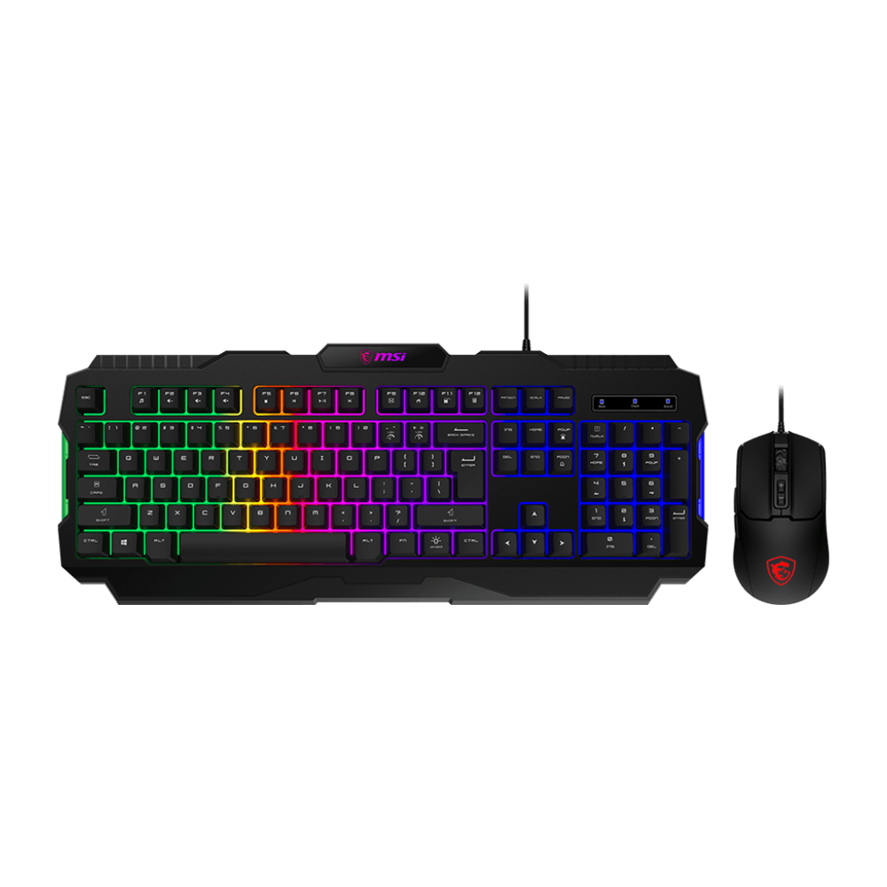 MSI FORGE GK100 COMBO Wired RGB Gaming Keyboard and Mouse - Black