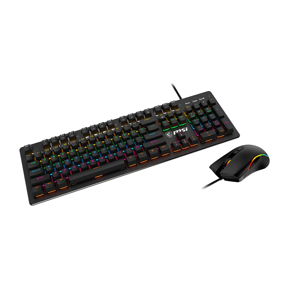 MSI FORGE GK300 COMBO Wired RGB Gaming Keyboard And Mouse - Black