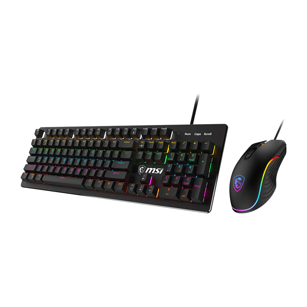 MSI FORGE GK300 COMBO Wired RGB Gaming Keyboard And Mouse - Black