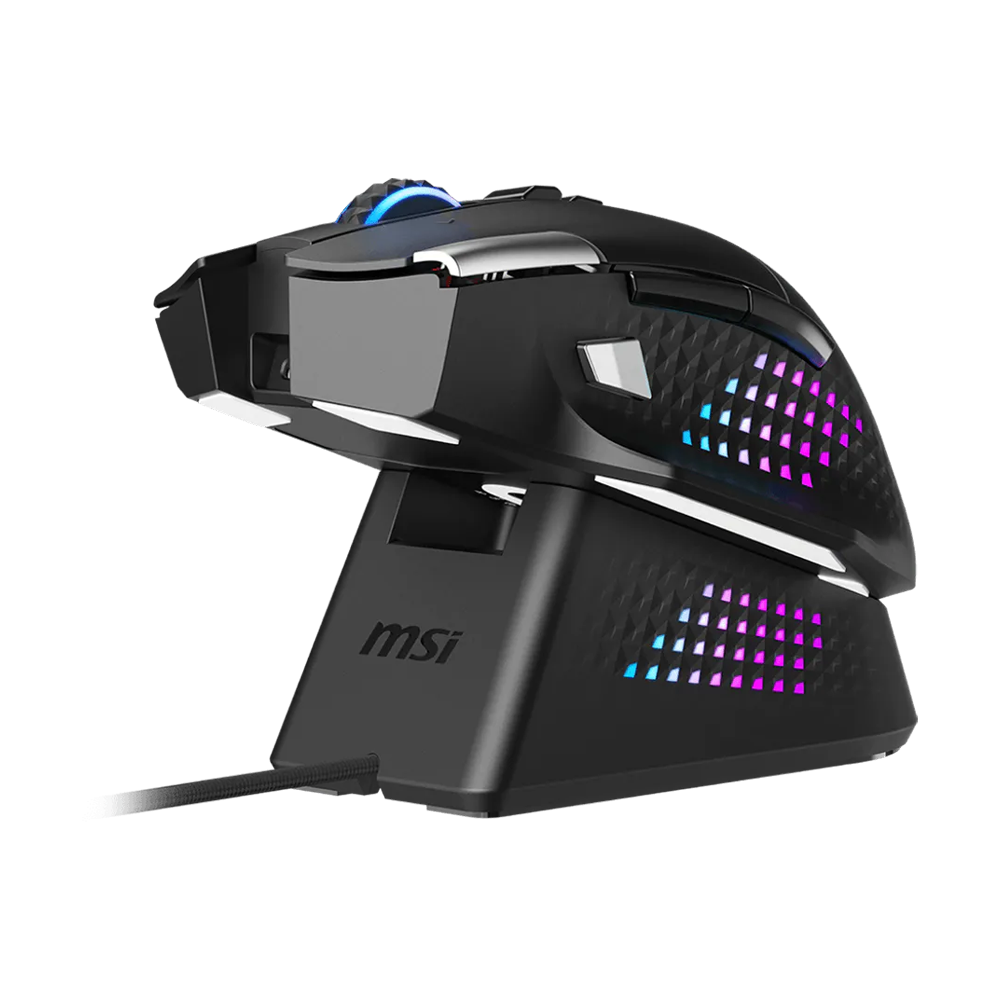 MSI VERSA PRO Wireless Plus Mouse Dock Pro Mouse - Black