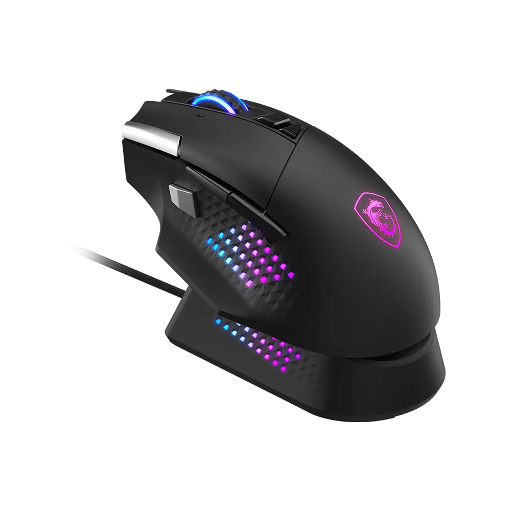 MSI VERSA PRO Wireless Plus Mouse Dock Pro Mouse - Black