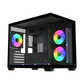 FSP S342 With 6 ARGB Fans Mid Tower Case - Black