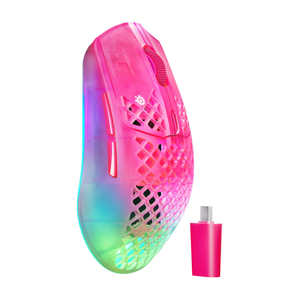 SteelSeries AEROX 3 GEN2 Wireless Gaming Mouse - Magenta Haze
