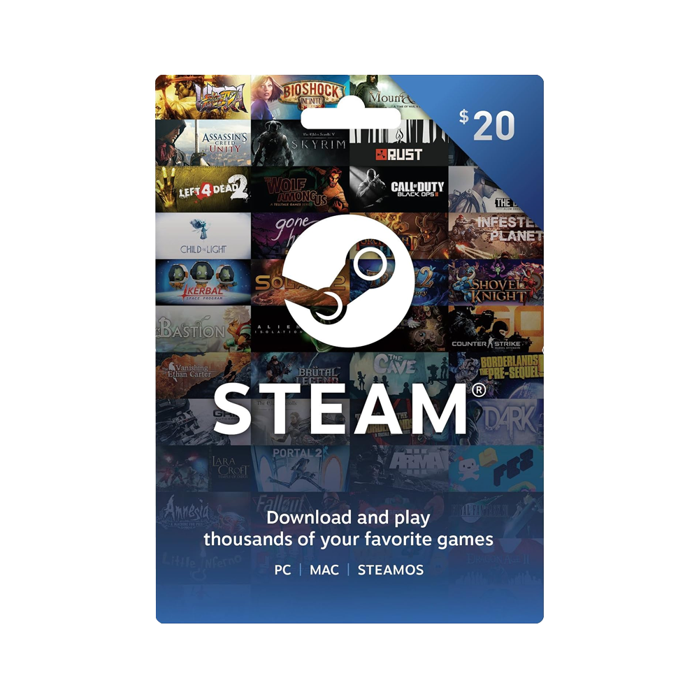 Steam Wallet Gaming Card 20$ - Only for US Account