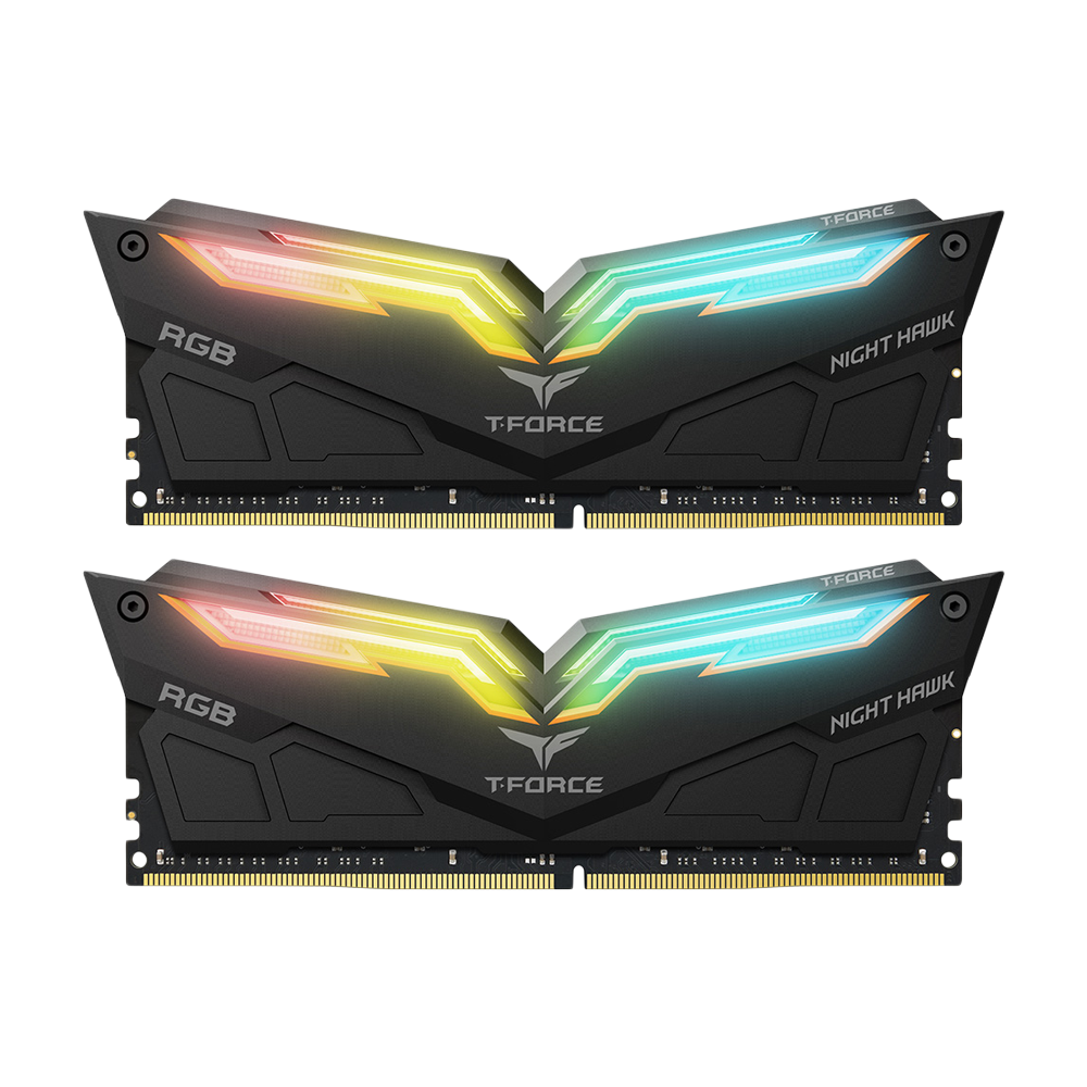 TEAMGROUP T-Force Night Hawk 16GB (2 x 8GB) RGB 3200MHz CL16 Desktop Memory - Black
