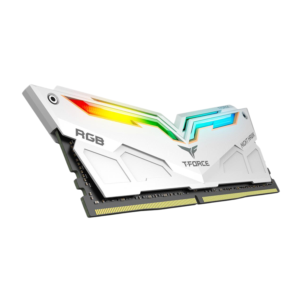TEAMGROUP T-Force Night Hawk RGB 3600MHz 16GB Kit (2 x 8GB) Memory - White
