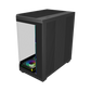 FSP U580 With 7 ARGB Fans Mid Tower Case - Black