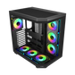 FSP U580 With 7 ARGB Fans Mid Tower Case - Black