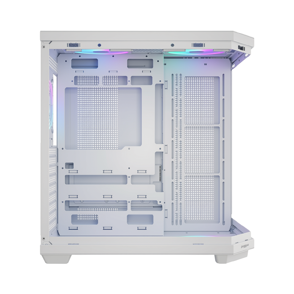FSP U580 With 7 ARGB Fans Mid Tower Case - White