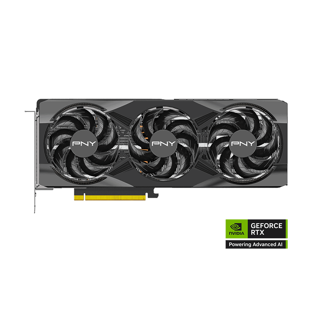 PNY Triple Fan Nvidia GeForce RTX 5070 Ti 16GB Overclocked Graphics Card - Black