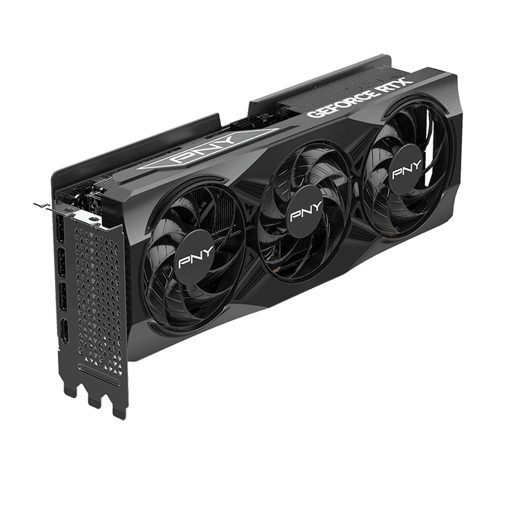 PNY Triple Fan Nvidia GeForce RTX 5070 Ti 16GB Overclocked Graphics Card - Black