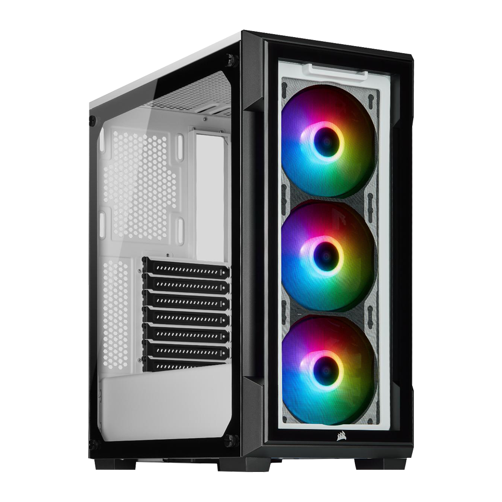 CORSAIR iCUE 220T RGB Mid Tower Case - White