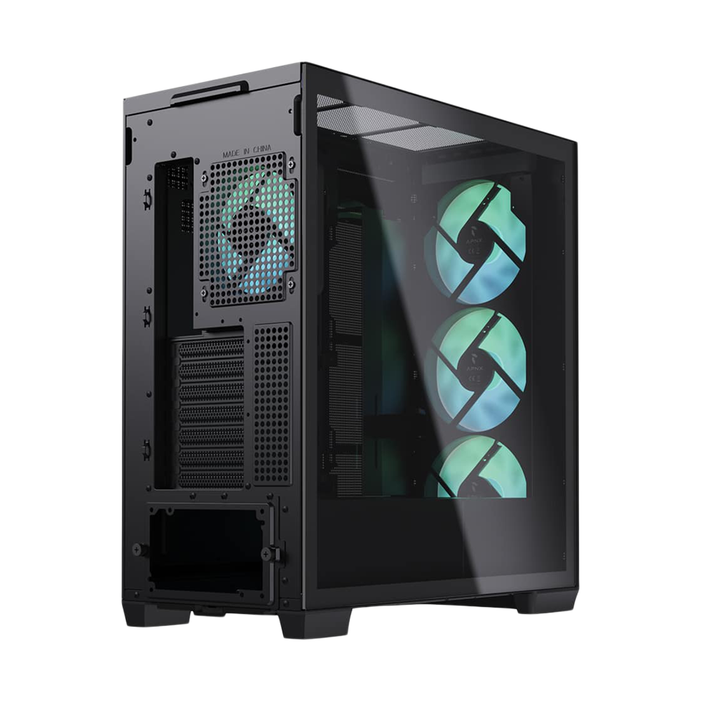 APNX CREATOR C1 V1 ARGB Fan x 4 Mid Tower Case - Black