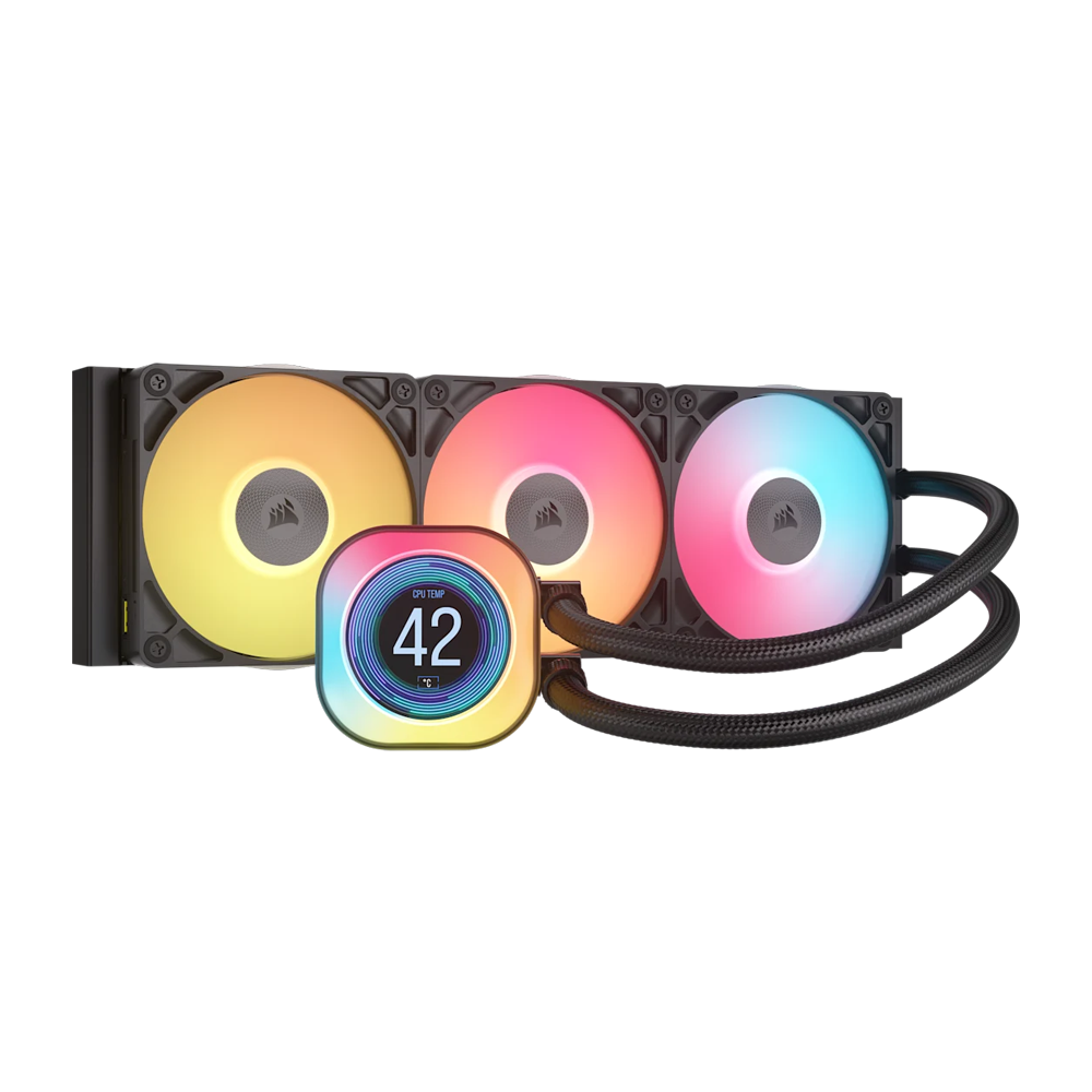 CORSAIR iCUE LINK TITAN 360 RX LCD Liquid CPU Cooler - Black