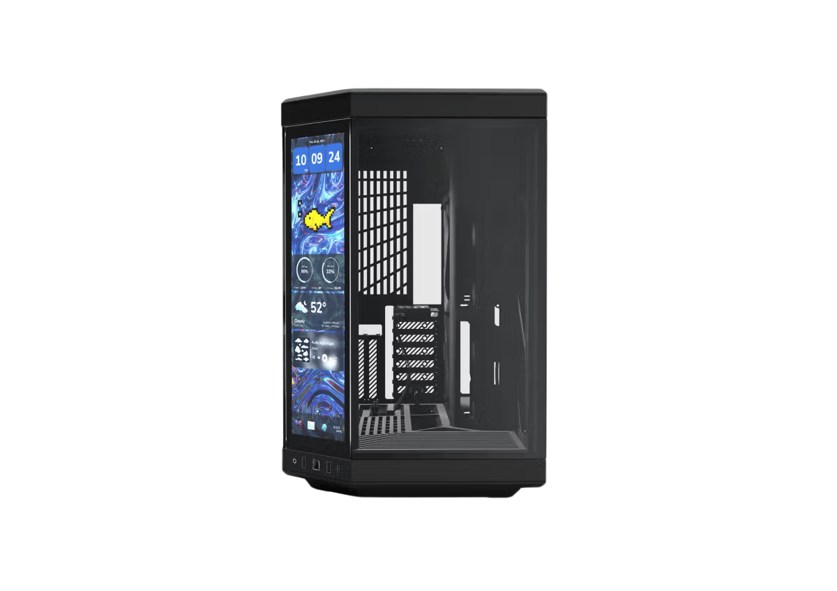 HYTE Y70 TOUCH INFINITE 14.5 Inch Integrated IPS Touchscreen ATX Case - Pitch Black