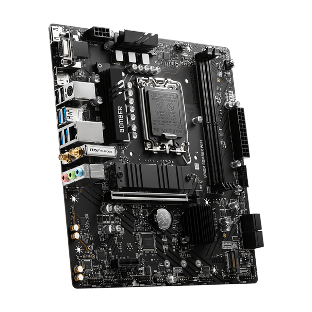 MSI B760M BOMBER DDR5 WIFI mATX Motherboard  - Black